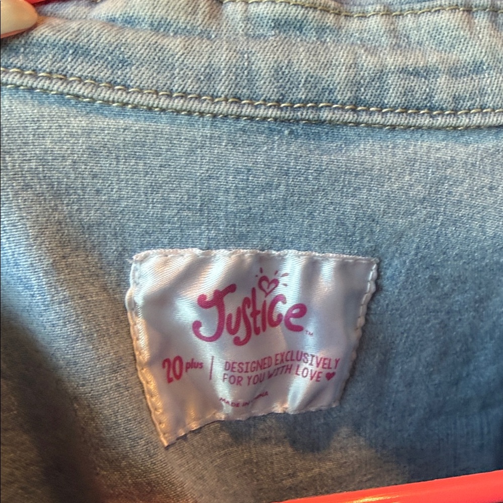 Justice Light Blue Jean Jacket - Picture 3 of 3